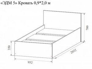 Кровать 900 Эдем-5 в Красноуральске - krasnouralsk.ok-mebel.com | фото 3
