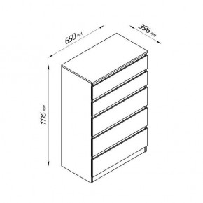 2.03.02.070.4 КАСТОР комод 5 ящиков RU серый в Красноуральске - krasnouralsk.ok-mebel.com | фото 2