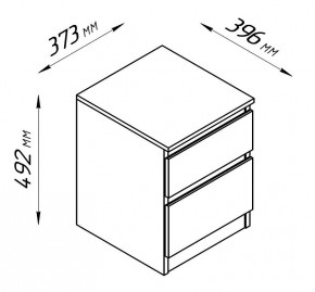 2.03.03.050.4 КАСТОР тумба 2 ящика RU серая в Красноуральске - krasnouralsk.ok-mebel.com | фото 3