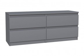 2.03.03.100.4 КАСТОР тумба 4 ящика RU серая в Красноуральске - krasnouralsk.ok-mebel.com | фото