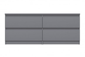 2.03.03.100.4 КАСТОР тумба 4 ящика RU серая в Красноуральске - krasnouralsk.ok-mebel.com | фото 2