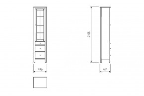 2.08.07.120.1 САГА шкаф с витриной 50 белый RU в Красноуральске - krasnouralsk.ok-mebel.com | фото 3
