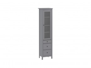 2.08.07.120.4 САГА шкаф с витриной 50 серый RU в Красноуральске - krasnouralsk.ok-mebel.com | фото