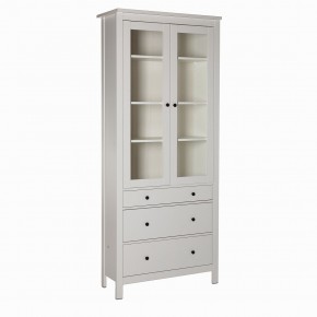 2.08.07.130.1 САГА шкаф с витриной 90 белый RU в Красноуральске - krasnouralsk.ok-mebel.com | фото