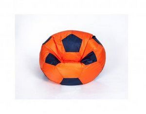 Кресло-мешок Мяч малый оранжево-черное в Красноуральске - krasnouralsk.ok-mebel.com | фото 1