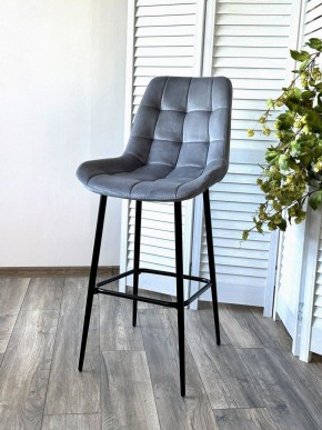 Барный стул ХОФМАН, цвет H-14 Серый, велюр / черный каркас М-City в Красноуральске - krasnouralsk.ok-mebel.com | фото 3