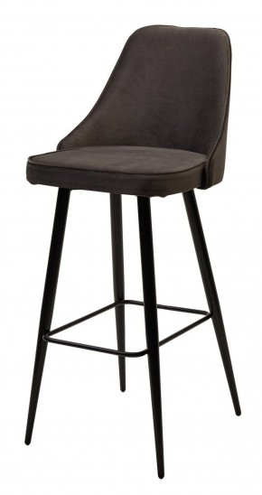 Барный стул NEPAL-BAR ГРАФИТ #14, велюр/ черный каркас (H=78cm) М-City в Красноуральске - krasnouralsk.ok-mebel.com | фото