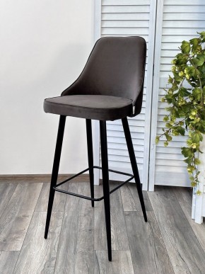 Барный стул NEPAL-BAR ГРАФИТ #14, велюр/ черный каркас (H=78cm) М-City в Красноуральске - krasnouralsk.ok-mebel.com | фото 6