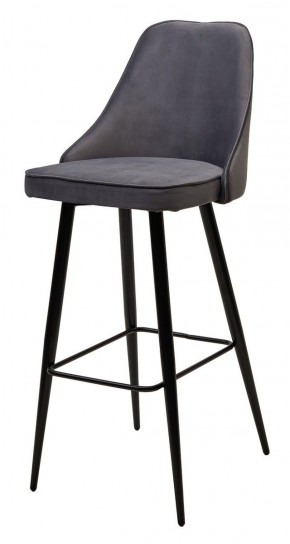 Барный стул NEPAL-BAR СЕРЫЙ #27, велюр/ черный каркас (H=78cm) М-City в Красноуральске - krasnouralsk.ok-mebel.com | фото