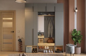 БАСКО Прихожая К9 (графит) в Красноуральске - krasnouralsk.ok-mebel.com | фото 2