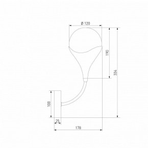 Бра Eurosvet Calyx 60168/1 латунь в Красноуральске - krasnouralsk.ok-mebel.com | фото 3