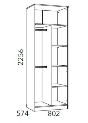 Детская Фанк Шкаф для одежды НМ 014.07 М в Красноуральске - krasnouralsk.ok-mebel.com | фото 3