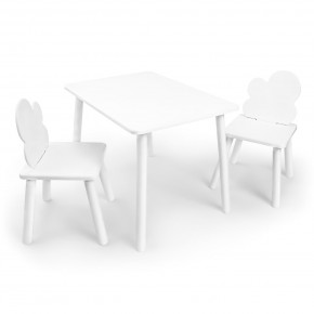 Детский комплект стол и два стула «Облачко» Rolti Baby (белый/белый, массив березы/мдф) в Красноуральске - krasnouralsk.ok-mebel.com | фото