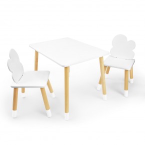 Детский комплект стол и два стула «Облачко» Rolti Baby (белый/береза, массив березы/мдф) в Красноуральске - krasnouralsk.ok-mebel.com | фото