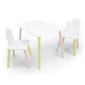 Детский комплект стол и два стула «Облачко» Rolti Baby (белый/цветной, массив березы/мдф) в Красноуральске - krasnouralsk.ok-mebel.com | фото