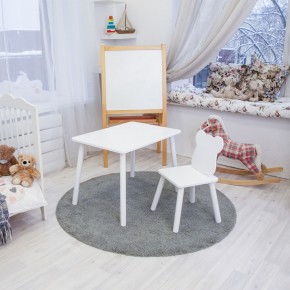 Детский комплект стол и стул «Мишка» Rolti Baby (белый/белый, массив березы/мдф) в Красноуральске - krasnouralsk.ok-mebel.com | фото 2