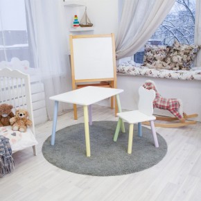 Детский комплект стол и стул «Мишка» Rolti Baby (белый/цветной, массив березы/мдф) в Красноуральске - krasnouralsk.ok-mebel.com | фото 2