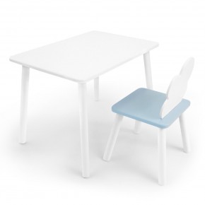 Детский комплект стол и стул «Облачко» Rolti Baby (белый/голубой, массив березы/мдф) в Красноуральске - krasnouralsk.ok-mebel.com | фото