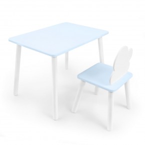 Детский комплект стол и стул «Облачко» Rolti Baby  (голубая столешница/голубое сиденье/белые ножки) в Красноуральске - krasnouralsk.ok-mebel.com | фото