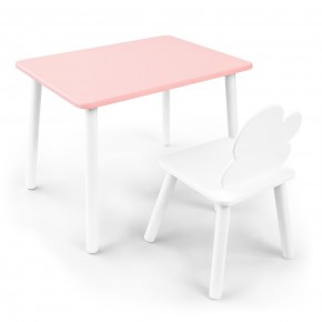 Детский комплект стол и стул «Облачко» Rolti Baby (розовый/белый, массив березы/мдф) в Красноуральске - krasnouralsk.ok-mebel.com | фото