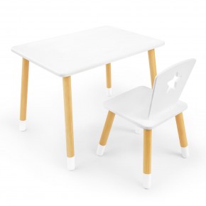 Детский комплект стол и стул «Звезда» Rolti Baby (белый/береза, массив березы/мдф) в Красноуральске - krasnouralsk.ok-mebel.com | фото