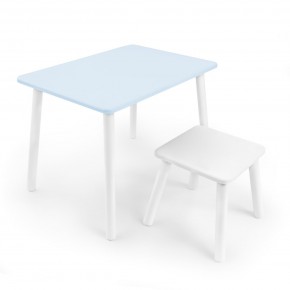 Детский комплект стол и табурет Rolti Baby (голубая столешница/белое сиденье/белые ножки) в Красноуральске - krasnouralsk.ok-mebel.com | фото