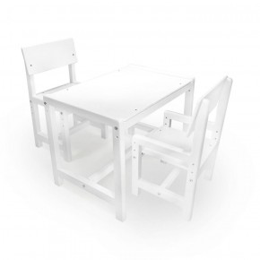 Детский растущий комплект стол и два стула  Я САМ "Лофт" (Белый, Белый) в Красноуральске - krasnouralsk.ok-mebel.com | фото 1