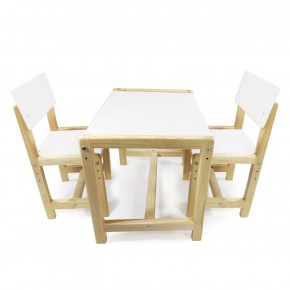 Детский растущий комплект стол и два стула  Я САМ "Лофт" (Белый, Сосна) в Красноуральске - krasnouralsk.ok-mebel.com | фото 1