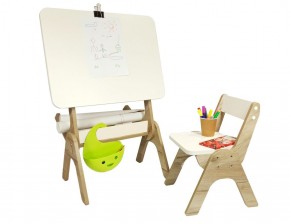 Детский растущий стол-парта и стул Я САМ "Умка" (Дуб/Серый) в Красноуральске - krasnouralsk.ok-mebel.com | фото 3
