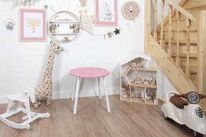 Детский стол круглый Rolti Baby (розовый/белый, массив березы/мдф) в Красноуральске - krasnouralsk.ok-mebel.com | фото 1