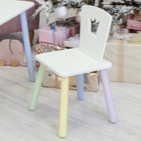 Детский стул Корона (Белый/Белый/Цветной) в Красноуральске - krasnouralsk.ok-mebel.com | фото 1