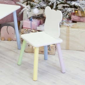 Детский стул Мишутка (Белый/Белый/Цветной) в Красноуральске - krasnouralsk.ok-mebel.com | фото 1