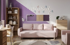 Диван-кровать Тулисия светло-розовый, ткань рогожка в Красноуральске - krasnouralsk.ok-mebel.com | фото 1
