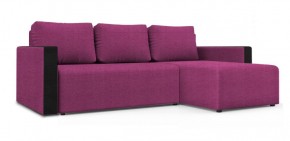 Диван угловой Алиса 3 Shaggy FUCHSIA - TEOS BLACK в Красноуральске - krasnouralsk.ok-mebel.com | фото