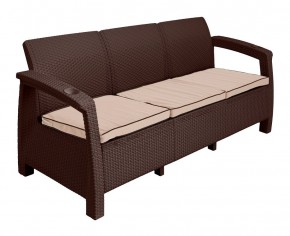 Диван Yalta Premium Sofa 3 Set (Ялта) шоколадный (+подушки под спину) в Красноуральске - krasnouralsk.ok-mebel.com | фото 2