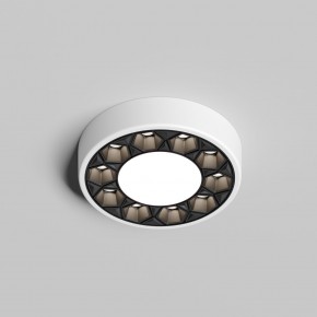 DK2440-WB Встраиваемый светильник DUAL 5+5 Вт, LED 4000K, IP 20, d90mm, белый/черный, алюминий/акрил в Красноуральске - krasnouralsk.ok-mebel.com | фото