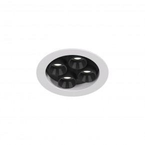 DK2510-WB Встраиваемый светильник SPACE со светодиодом d65 220V 8W 38° 4000К IP20 белый/черный алюминий в Красноуральске - krasnouralsk.ok-mebel.com | фото 4