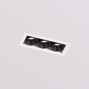 DK2530-WB Встраиваемый светильник SPACE со светодиодом под шпатлевку L69mm 220V 6W 38° 4000К IP20 белый/черный алюминий в Красноуральске - krasnouralsk.ok-mebel.com | фото