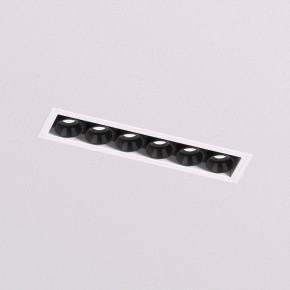 DK2531-WB Встраиваемый светильник SPACE со светодиодом под шпатлевку L126mm 220V 10W 38° 4000К IP20 белый/черный алюминий в Красноуральске - krasnouralsk.ok-mebel.com | фото