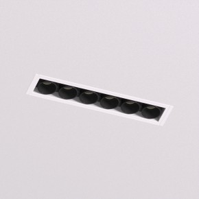 DK2531-WB Встраиваемый светильник SPACE со светодиодом под шпатлевку L126mm 220V 10W 38° 4000К IP20 белый/черный алюминий в Красноуральске - krasnouralsk.ok-mebel.com | фото 2