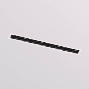 DK2532-WB Встраиваемый светильник SPACE со светодиодом под шпатлевку L240mm 220V 20W 38° 4000К IP20 белый/черный алюминий в Красноуральске - krasnouralsk.ok-mebel.com | фото 2