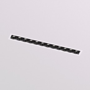 DK2532-WB Встраиваемый светильник SPACE со светодиодом под шпатлевку L240mm 220V 20W 38° 4000К IP20 белый/черный алюминий в Красноуральске - krasnouralsk.ok-mebel.com | фото