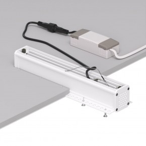 DK2532-WB Встраиваемый светильник SPACE со светодиодом под шпатлевку L240mm 220V 20W 38° 4000К IP20 белый/черный алюминий в Красноуральске - krasnouralsk.ok-mebel.com | фото 6