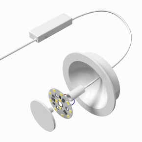 DK2700-WH Встраиваемый светильник, IP 20, 7 Вт, LED 3000, белый, алюминий в Красноуральске - krasnouralsk.ok-mebel.com | фото 4