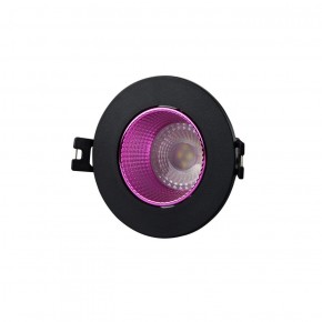 DK3061-BK+PI Встраиваемый светильник, IP 20, 10 Вт, GU5.3, LED, черный/розовый, пластик в Красноуральске - krasnouralsk.ok-mebel.com | фото