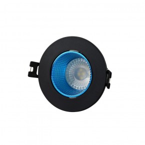 DK3061-BK+СY Встраиваемый светильник, IP 20, 10 Вт, GU5.3, LED, черный/голубой, пластик в Красноуральске - krasnouralsk.ok-mebel.com | фото