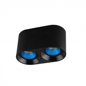 DK3096-BK+CY Светильник накладной IP 20, 10 Вт, GU5.3, LED, черный/голубой, пластик в Красноуральске - krasnouralsk.ok-mebel.com | фото
