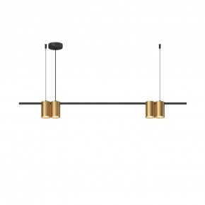DK4061-BK+SG Подвесной светильник ORBIT, IP20, 4xGU10 LED до 15 Вт, черный + сатинированное золото, алюминий в Красноуральске - krasnouralsk.ok-mebel.com | фото 3