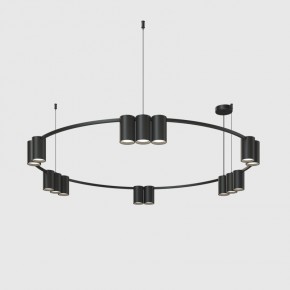 DK4067-BK Подвесной светильник ORBIT, IP20, 15xGU10 LED до 15 Вт, черный матовый, алюминий в Красноуральске - krasnouralsk.ok-mebel.com | фото
