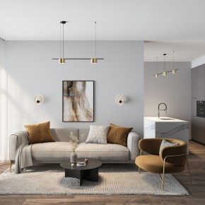 DK5060-BK+SG Бра ORBIT, IP20, 3000К, LED, 10 Вт, черный + сатинированное золото, алюминий в Красноуральске - krasnouralsk.ok-mebel.com | фото 5